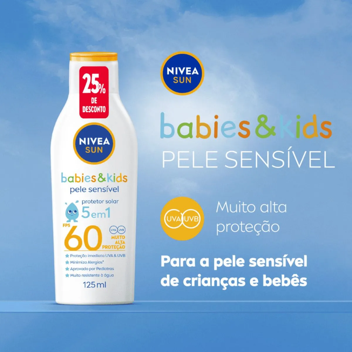 Protetor Solar Nivea Sun Babies & Kids Fps60 125ml — foto 3