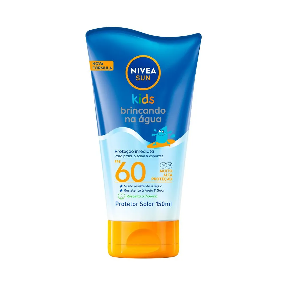 Protetor Solar Nivea Sun Kids Brincando na Água FPS60 150ml
