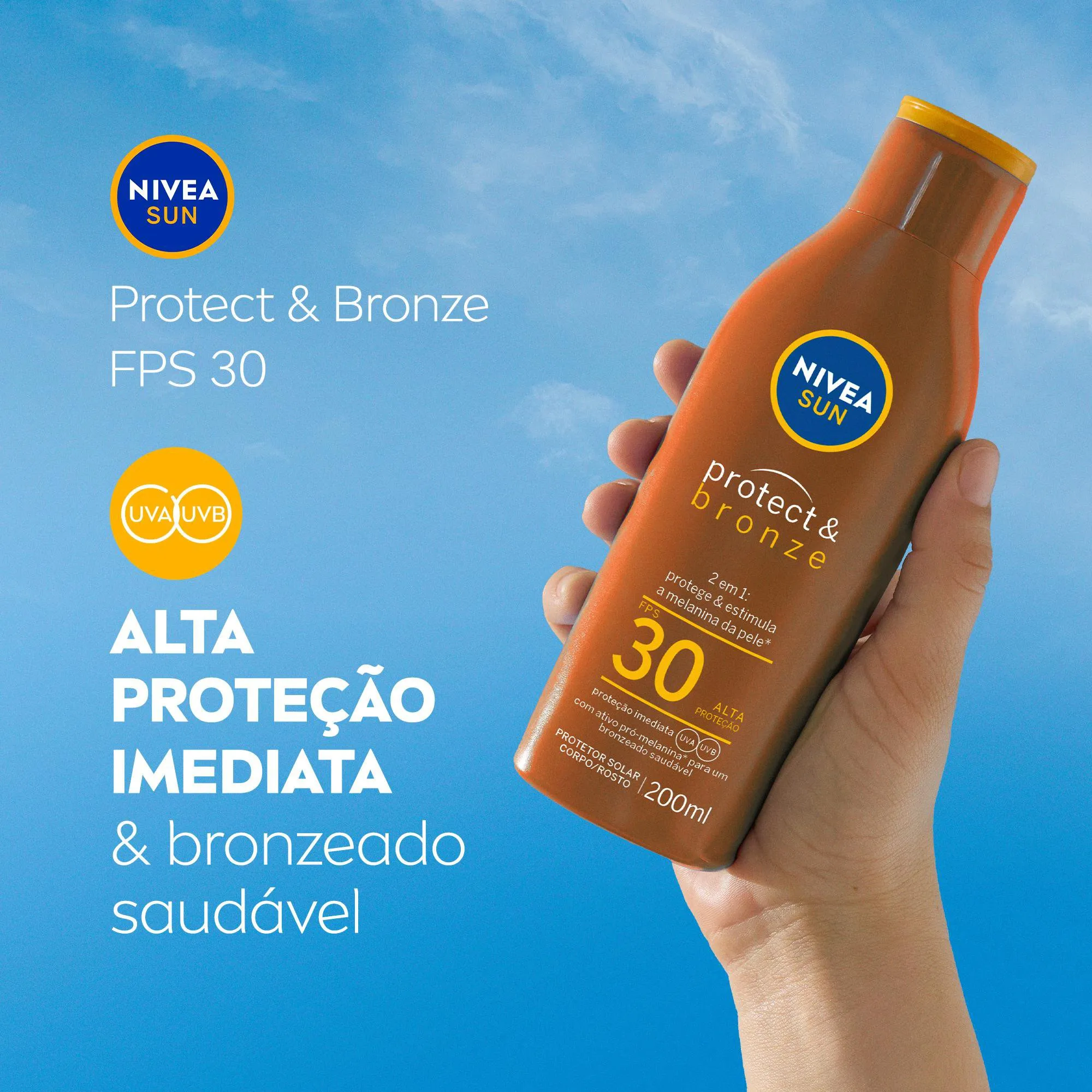 Protetor Solar Nivea Sun Protect & Bronze FPS30 200ml — foto 3