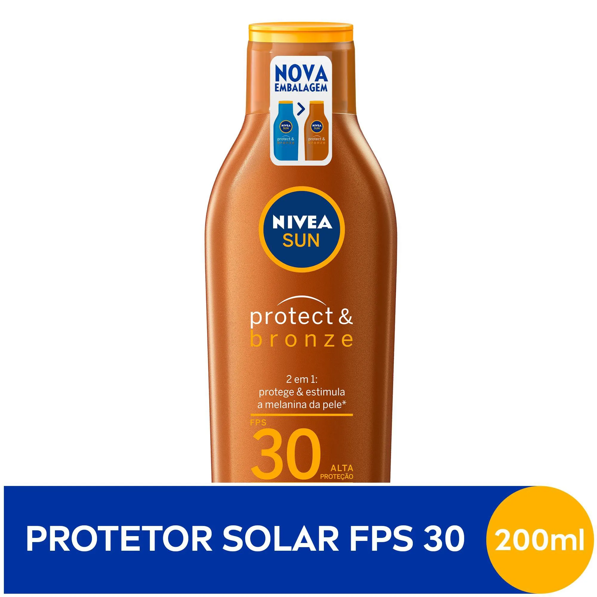 Protetor Solar Nivea Sun Protect & Bronze FPS30 200ml — foto 2