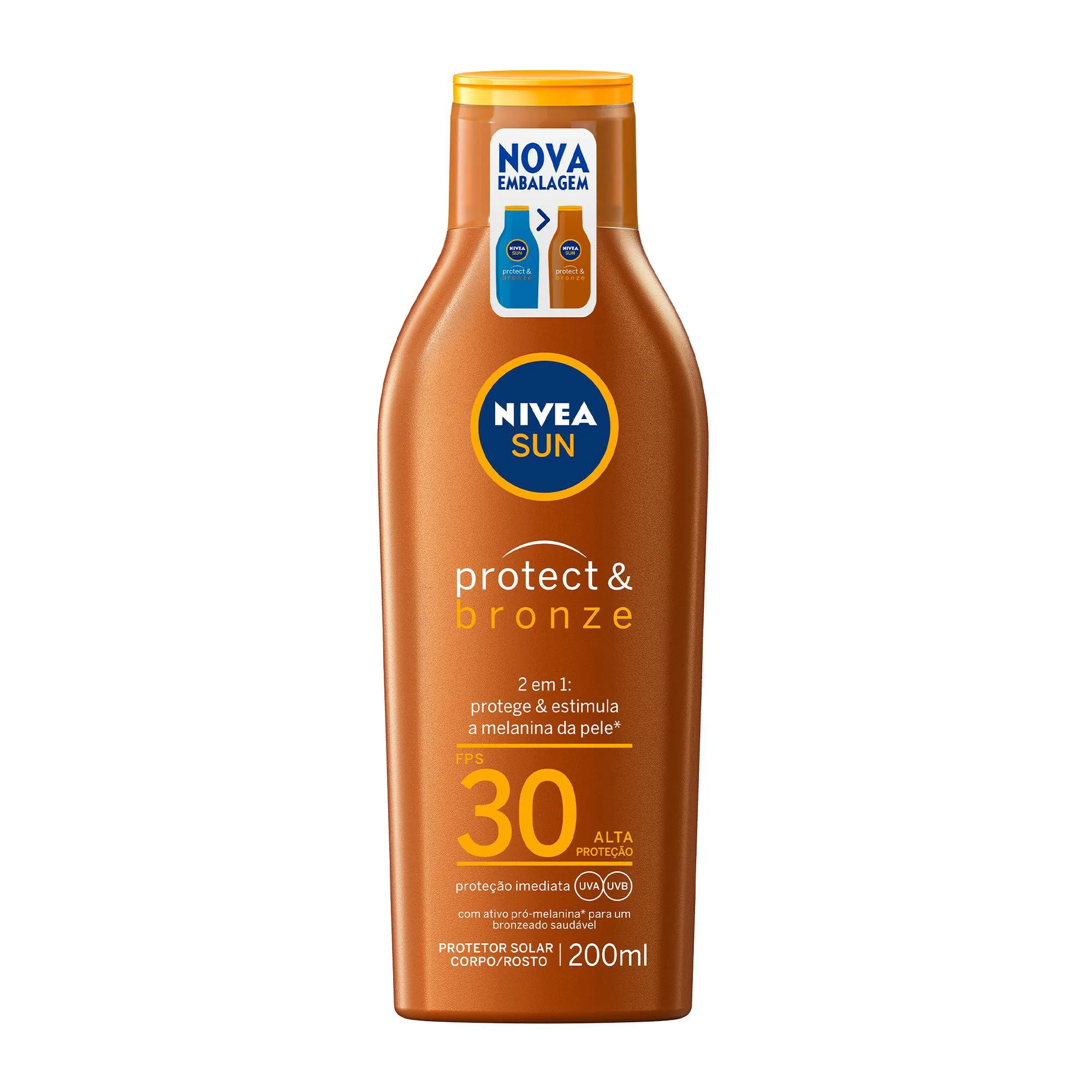 Protetor Solar Nivea Sun Protect & Bronze FPS30 200ml
