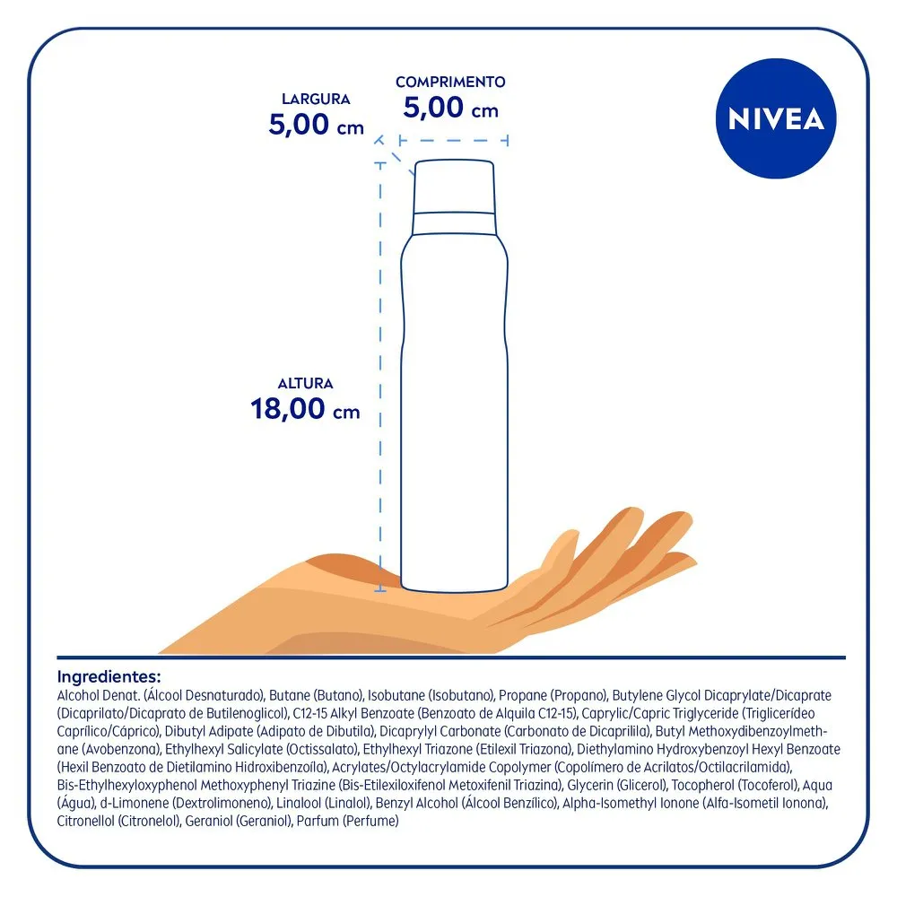 Protetor Solar Nivea Sun Protect & Toque Seco FPS50 Spray 200ml — foto 6