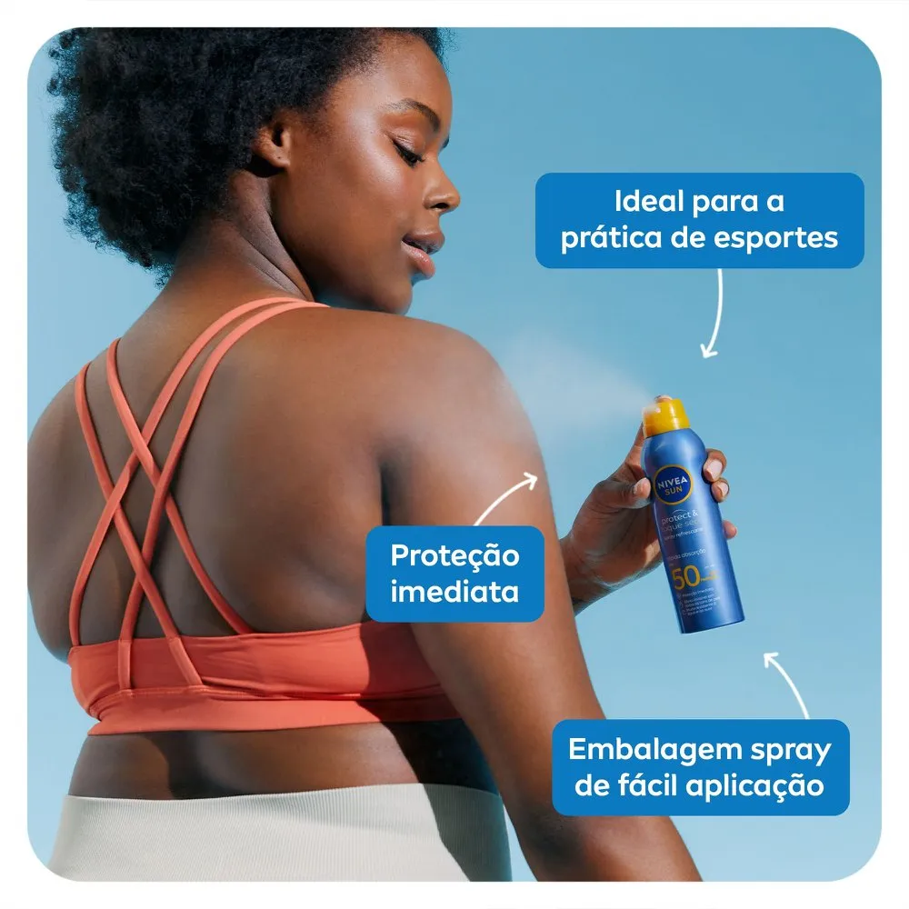 Protetor Solar Nivea Sun Protect & Toque Seco FPS50 Spray 200ml — foto 4