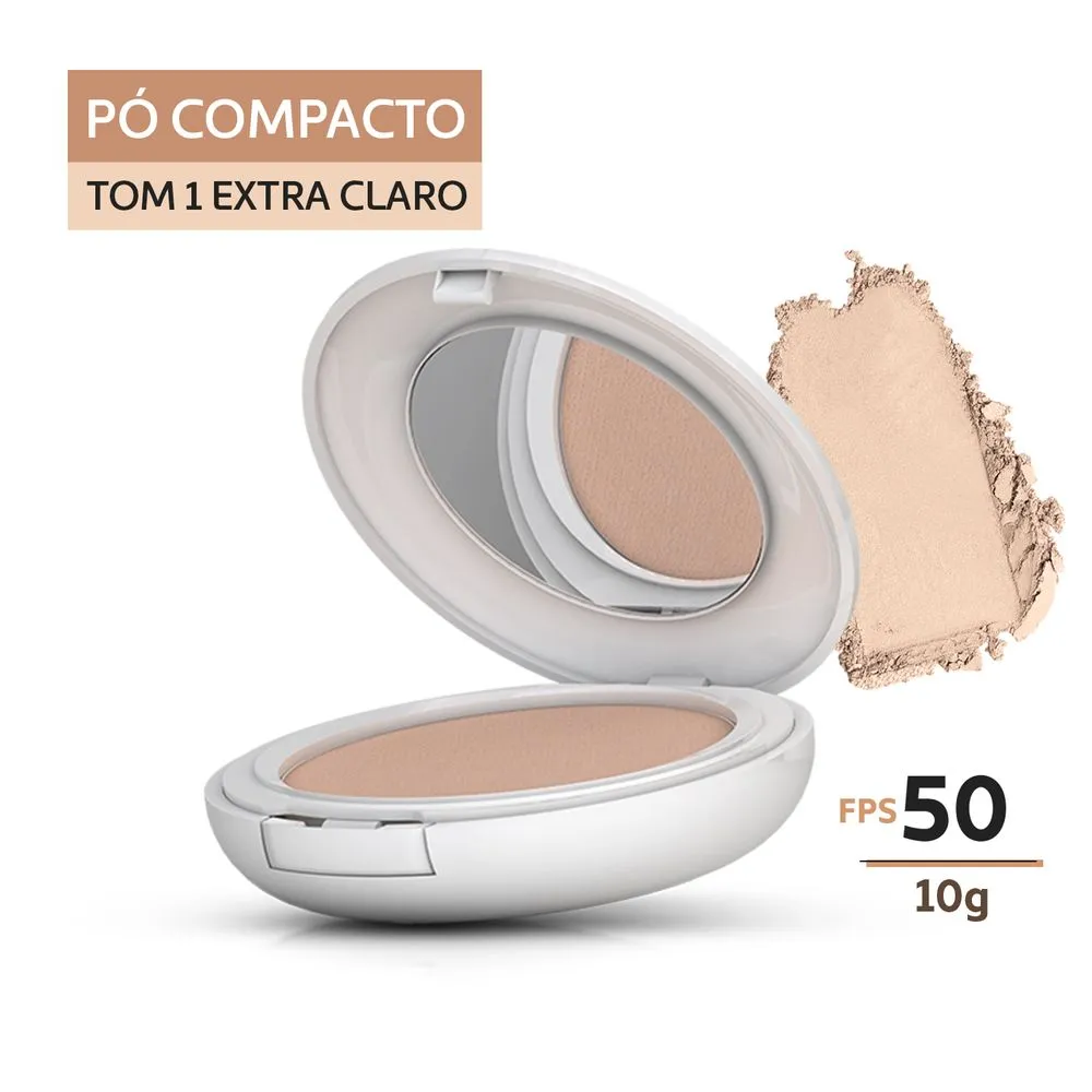 Protetor Solar Pó Compacto FPS 50 Mantecorp Episol Color Pele Extra Clara 10g