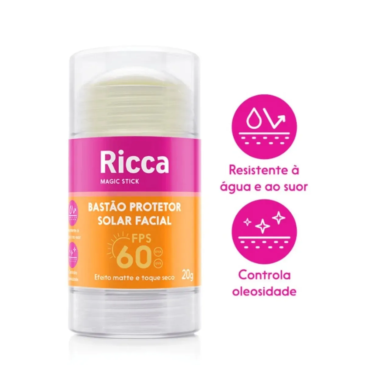 Protetor Solar Ricca Fps60 Bastão 20g — foto 2