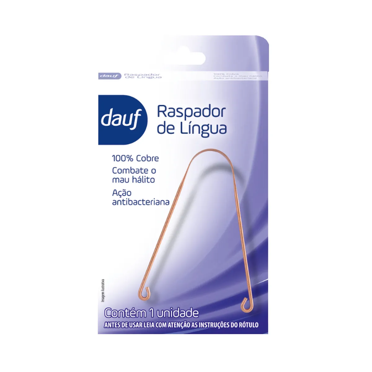 Raspador De Língua Dauf 100% Em Cobre 1 Unidade