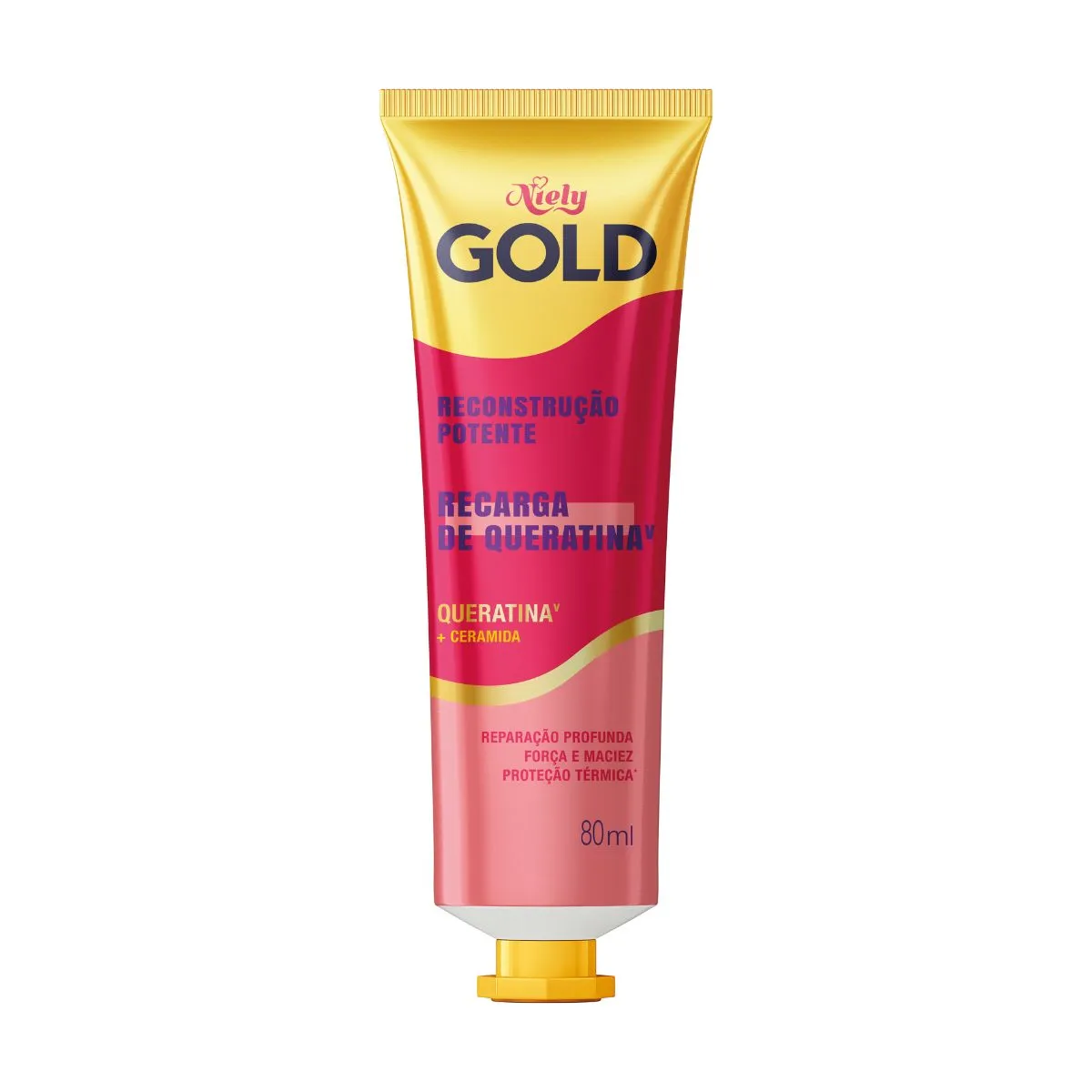 Recarga De Queratina V E Ceramida Niely Gold Reconstrução Potente 80ml
