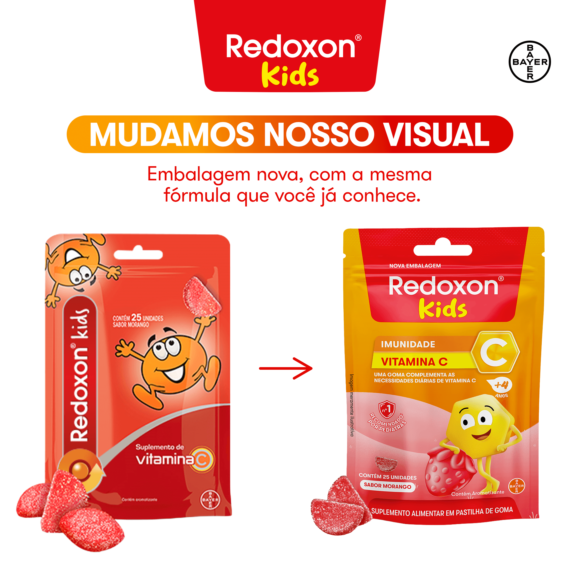 Redoxon Kids Morango Vitamina C 25 Gomas — foto 2