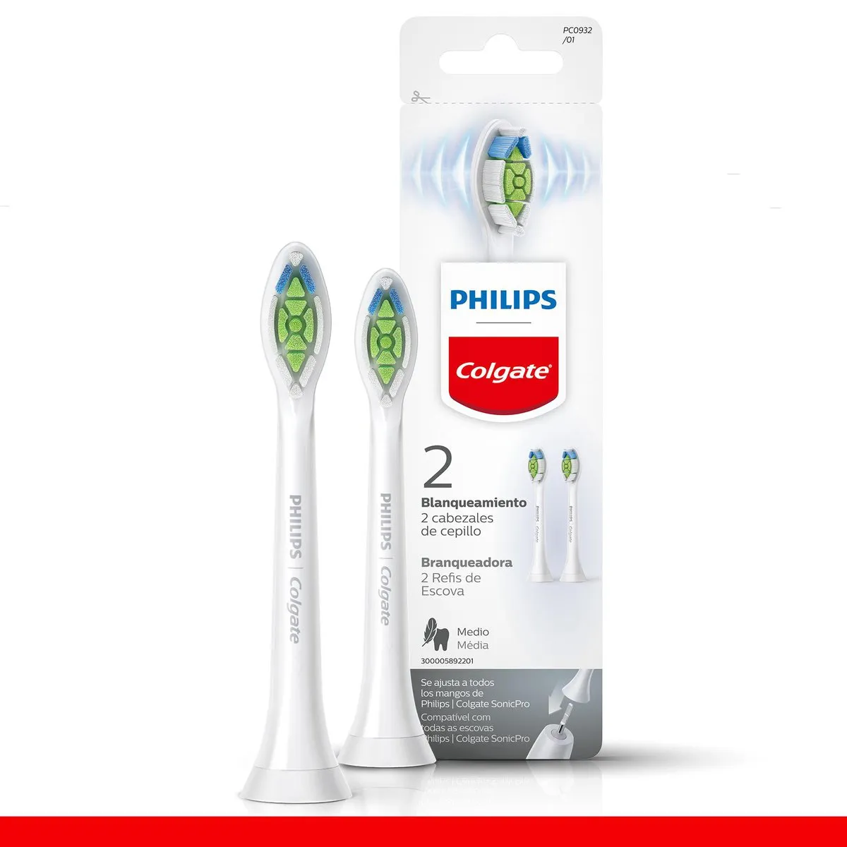 Refil para Escova Dental Elétrica Philips Colgate Branqueadora 2 Unidades