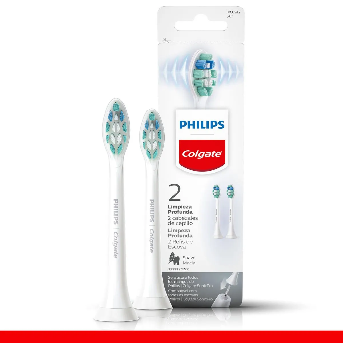 Refil para Escova Dental Elétrica Philips Colgate Limpeza Profunda 2 Unidades