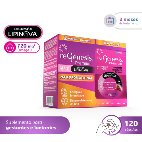 Regenesis Premium Lipinova 120 Cápsulas Moles — foto 2