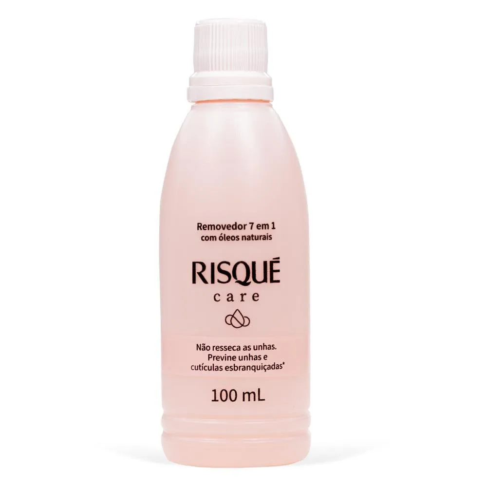 Removedor de Esmalte Risqué Care Sem Acetona Hipoalergênico 100ml