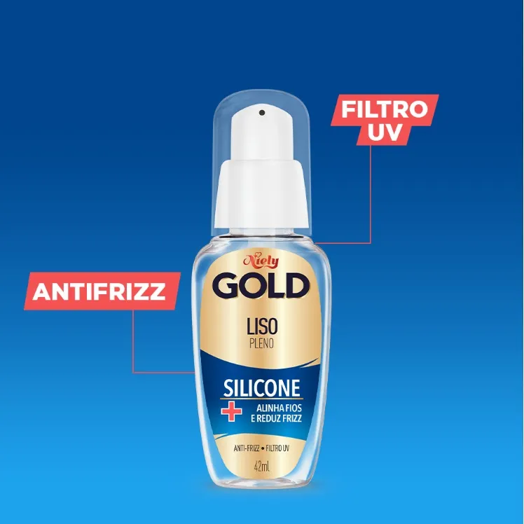 Reparador de Pontas Niely Gold Liso Pleno Silicone 42ml — foto 4
