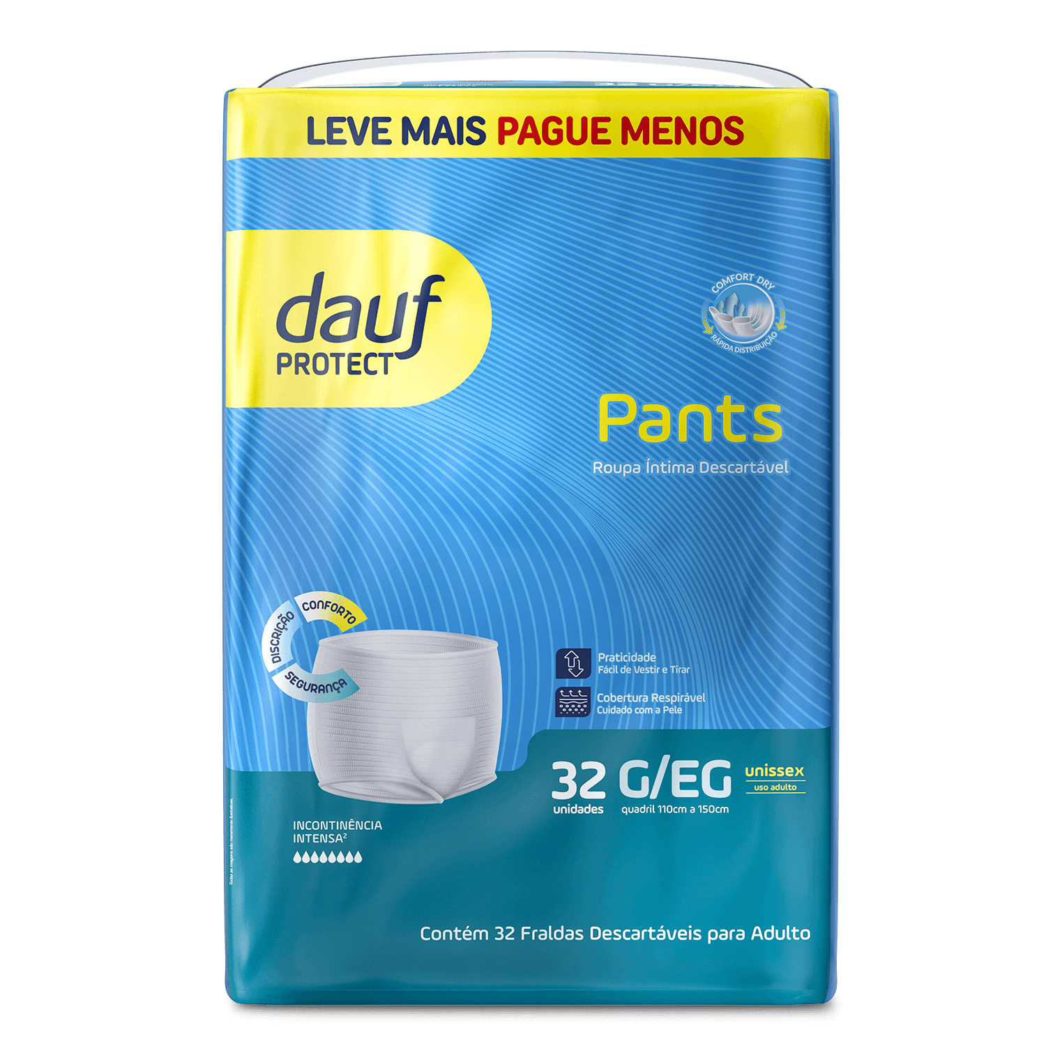 Roupa Intima Descartável Dauf Pants G/Eg 32 Unidades — foto 2