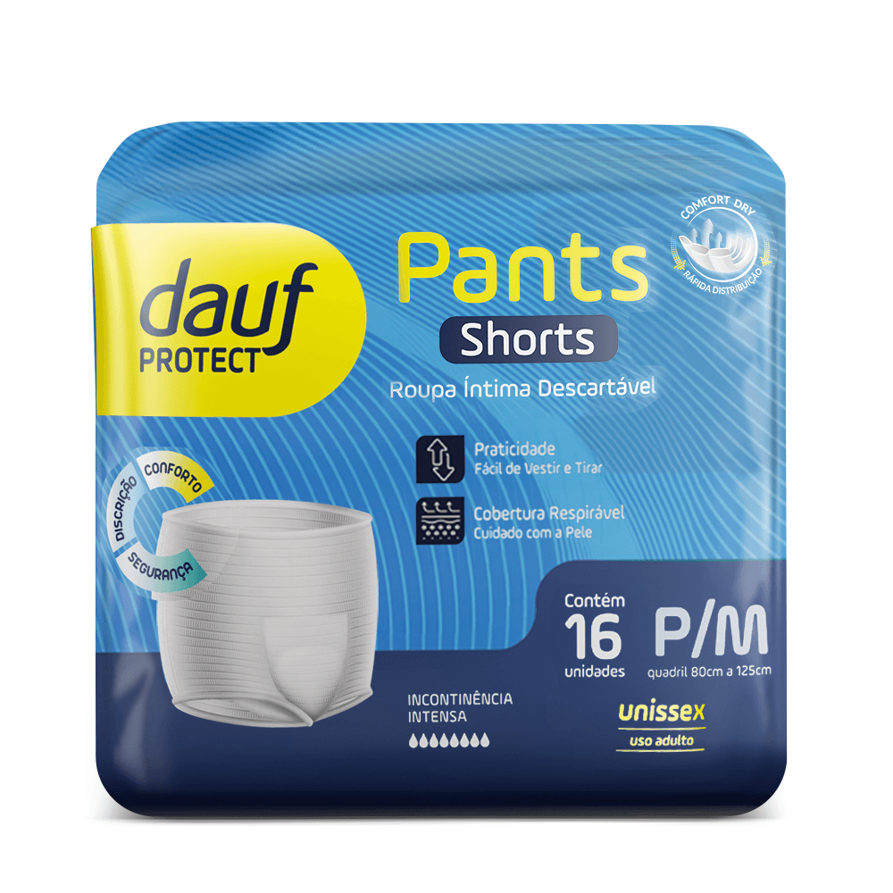 Roupa Íntima Descartável Dauf Pants P/M 16 unidades