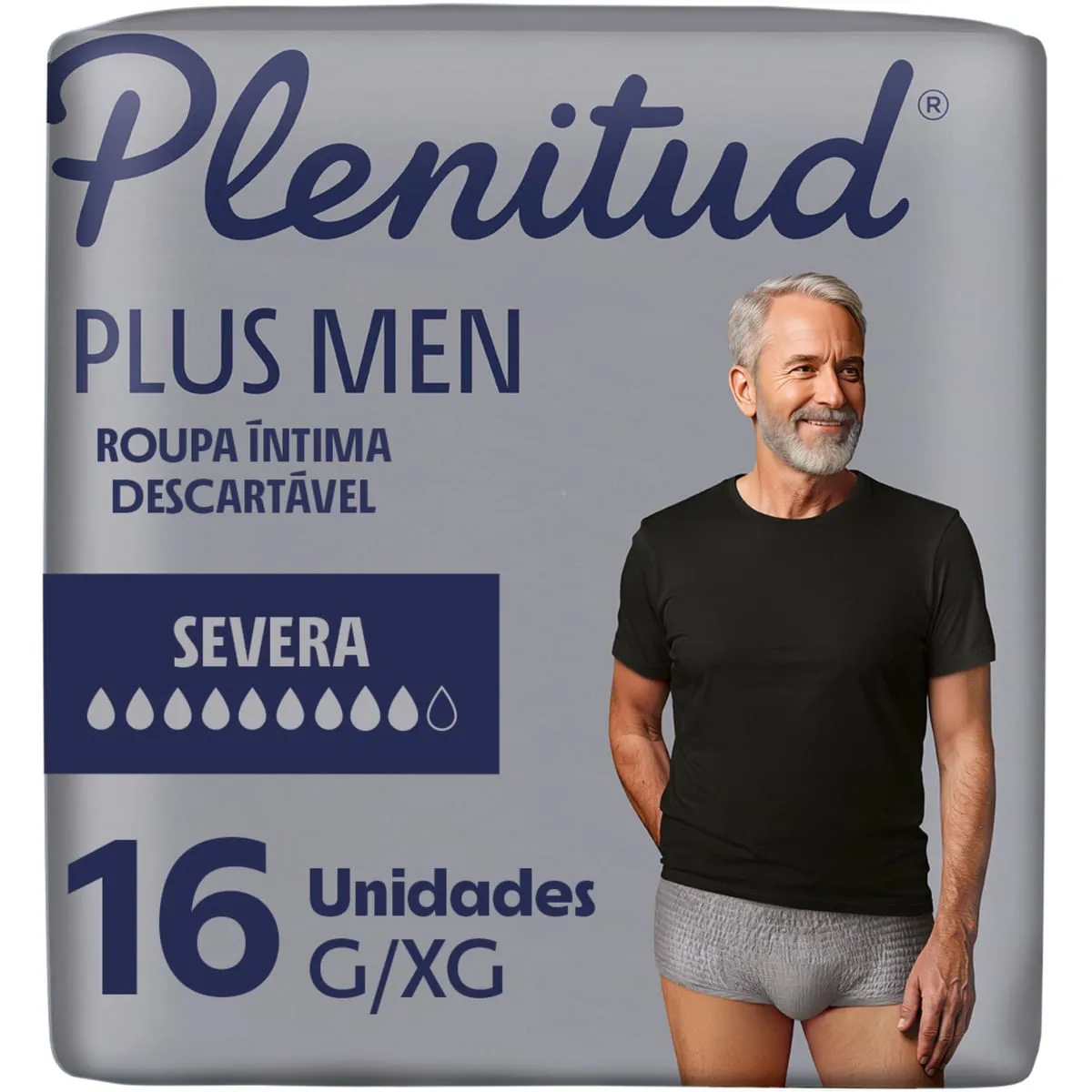 Roupa Íntima Descartável Plenitud Men G/Xg 16 Unidades