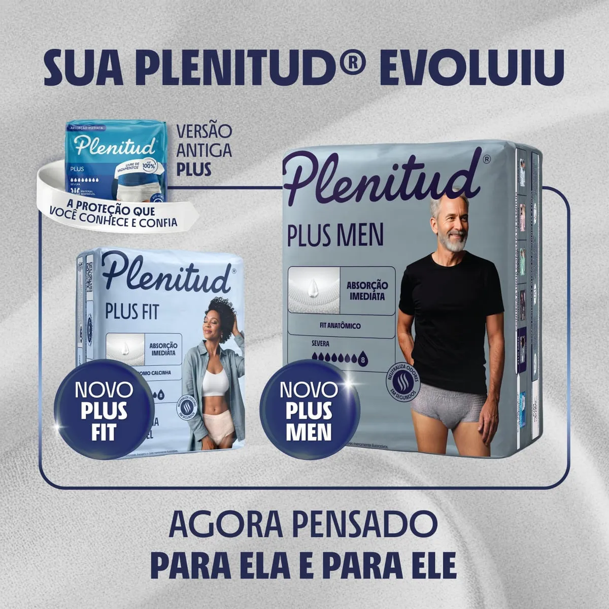 Roupa Íntima Descartável Plenitud Plus Men P/M 16 Unidades — foto 3