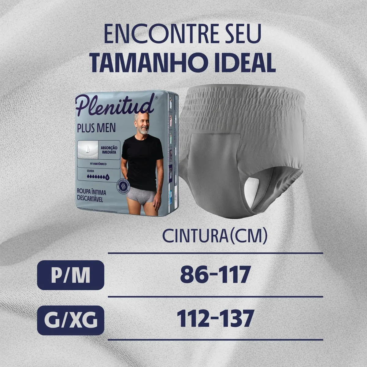 Roupa Íntima Descartável Plenitud Plus Men P/M 16 Unidades — foto 7