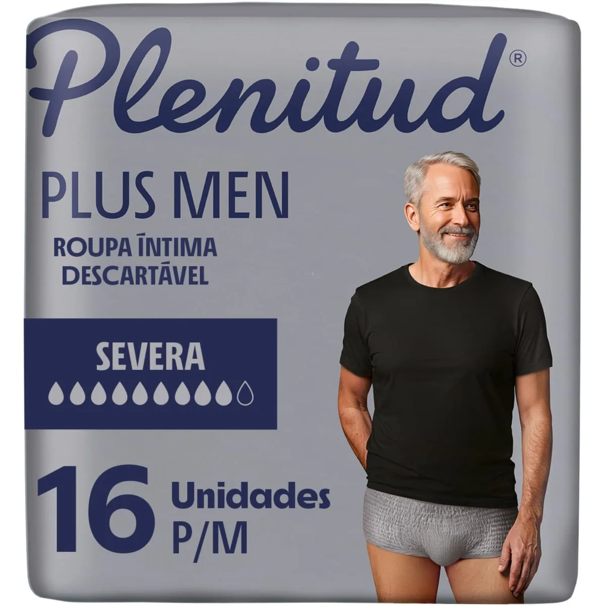Roupa Íntima Descartável Plenitud Plus Men P/M 16 Unidades