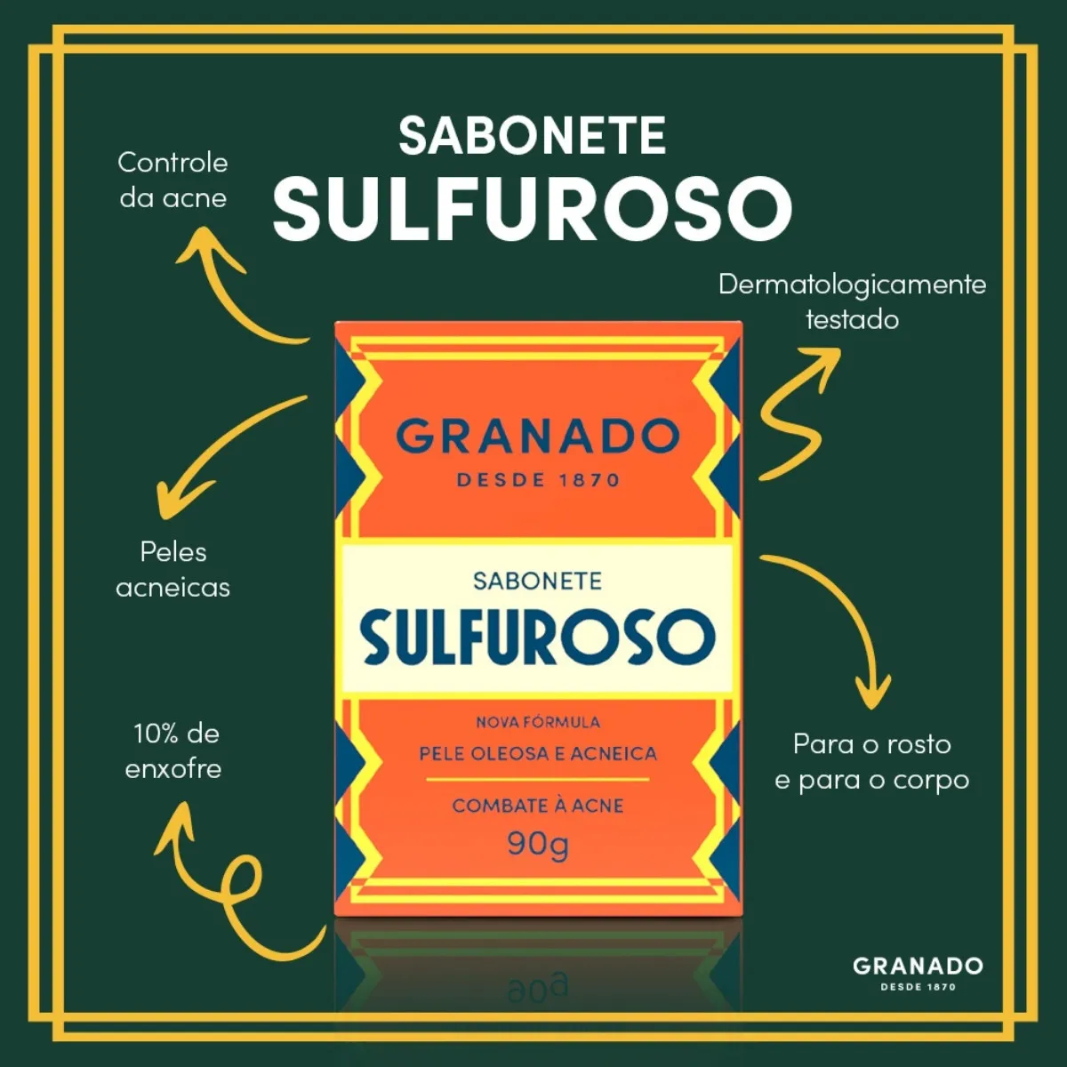 Sabonete Barra Granado Tratamentos Sulfuroso 90g — foto 4