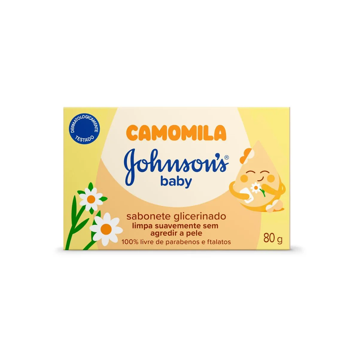 Sabonete Barra Infantil Johnsons Baby Camomila 80g