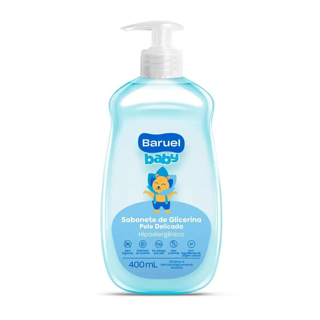 Sabonete De Glicerina Baruel Baby Pele Delicada 400ml