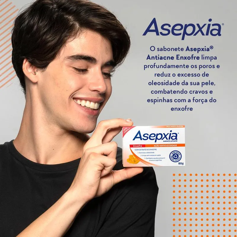 Sabonete Em Barra Asepxia Enxofre Ação Antioleosidade 80g — foto 6