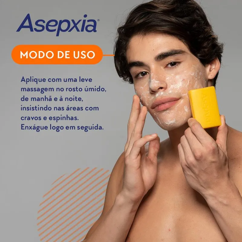 Sabonete Em Barra Asepxia Enxofre Ação Antioleosidade 80g — foto 8