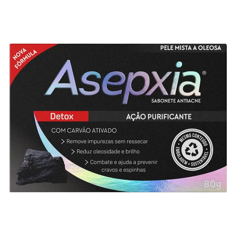 Sabonete em Barra Facial Asepxia Detox Antiacne 80g — foto 2