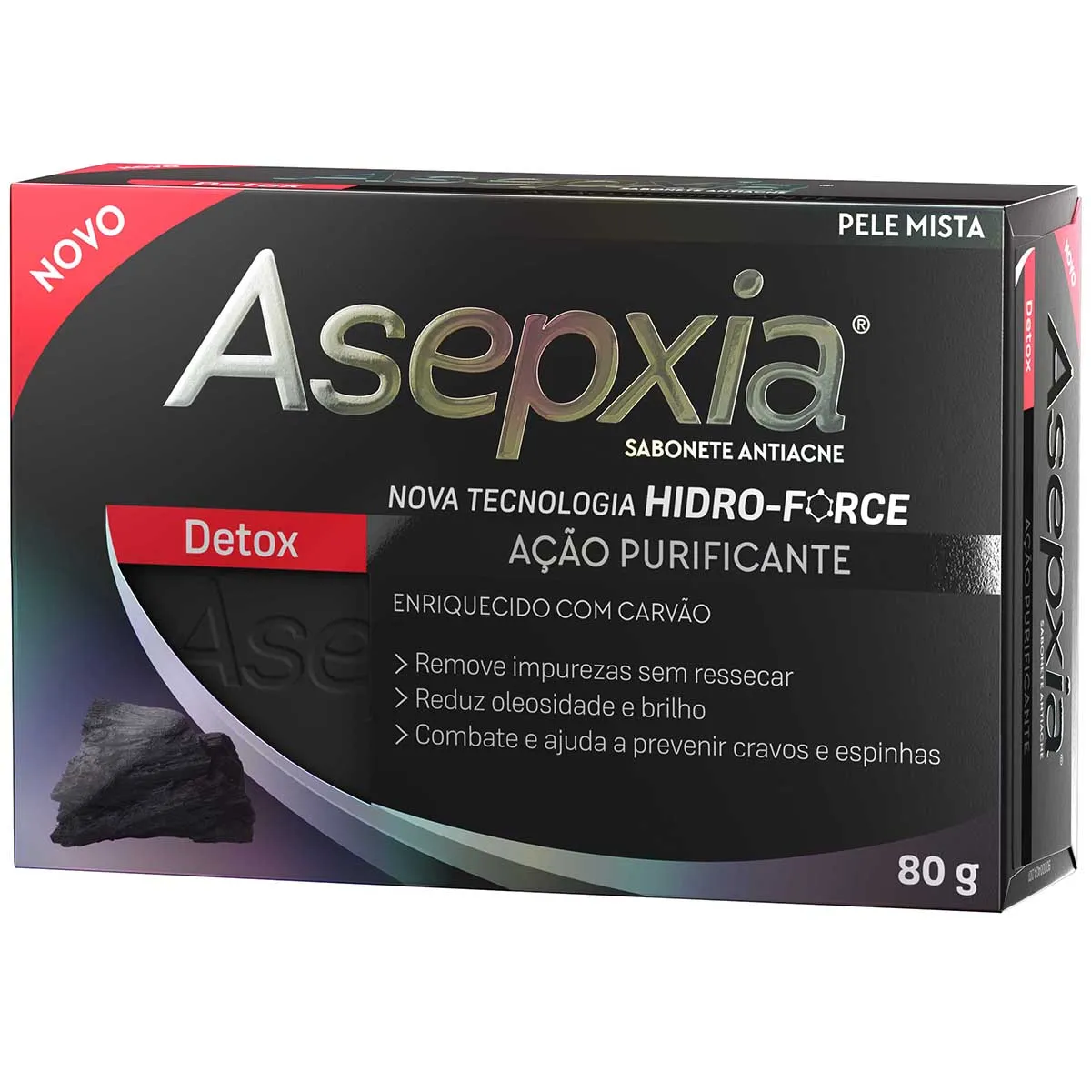 Sabonete em Barra Facial Asepxia Detox Antiacne 80g