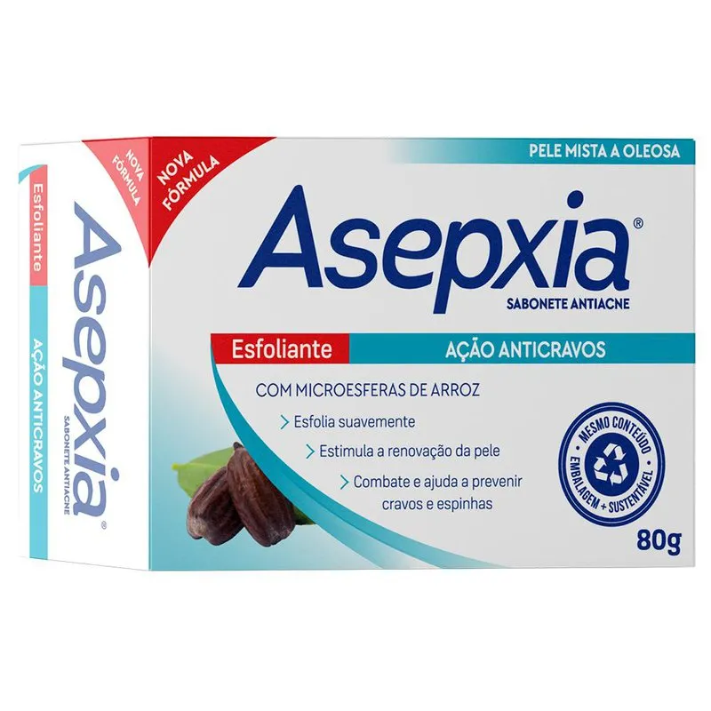 Sabonete em Barra Facial Asepxia Esfoliante Antiacne 80g — foto 4