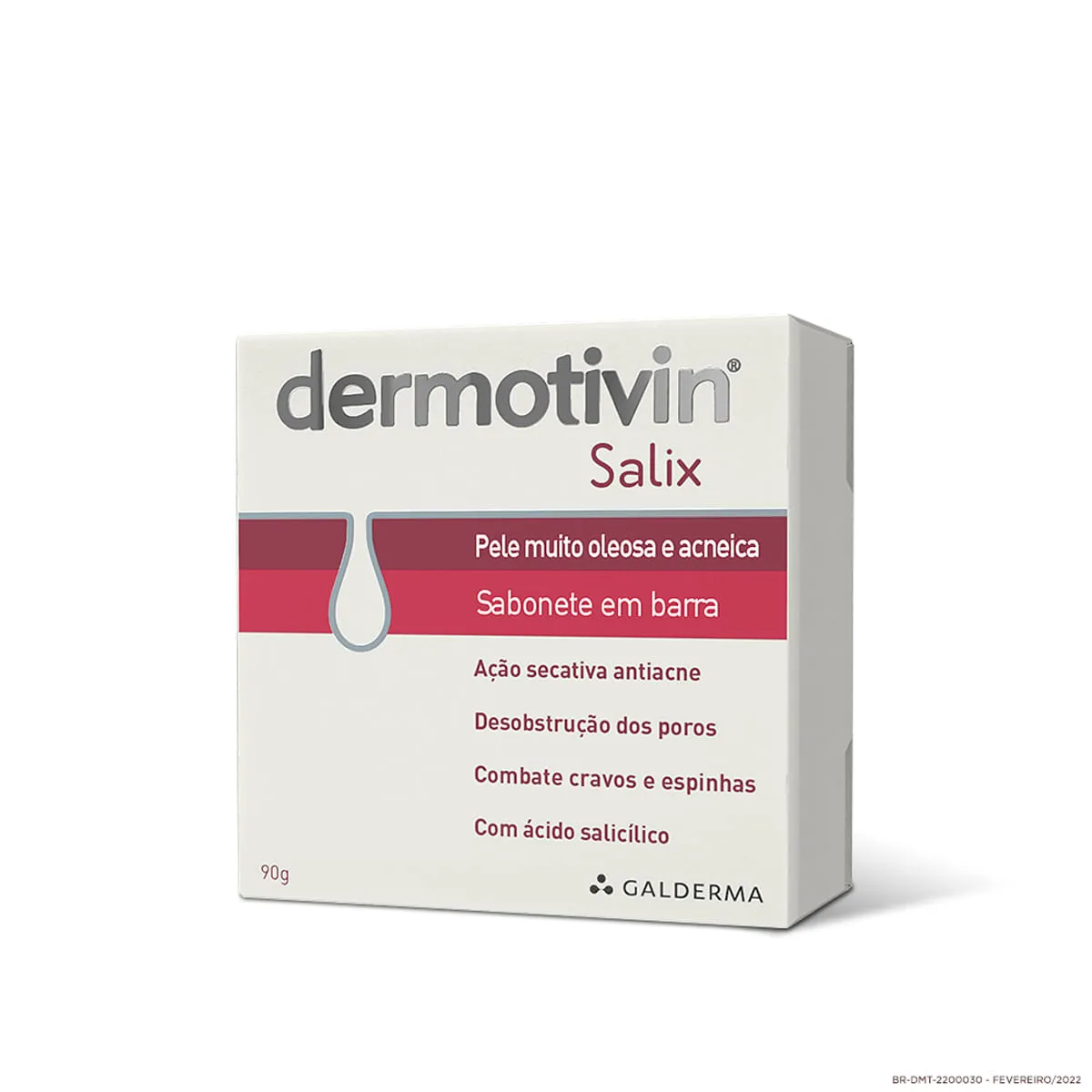 Sabonete em Barra Facial Dermotivin Salix Antioleosidade Ácido Salicílico 90g