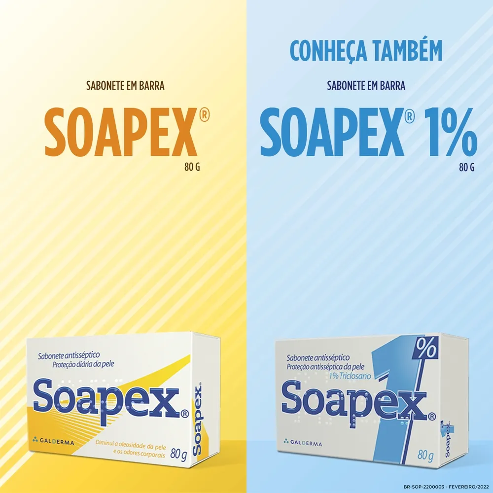 Sabonete em Barra Facial Soapex Antisséptico 80g — foto 6