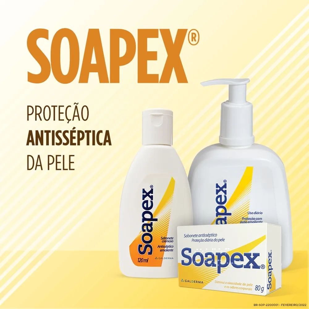 Sabonete em Barra Facial Soapex Antisséptico 80g — foto 5