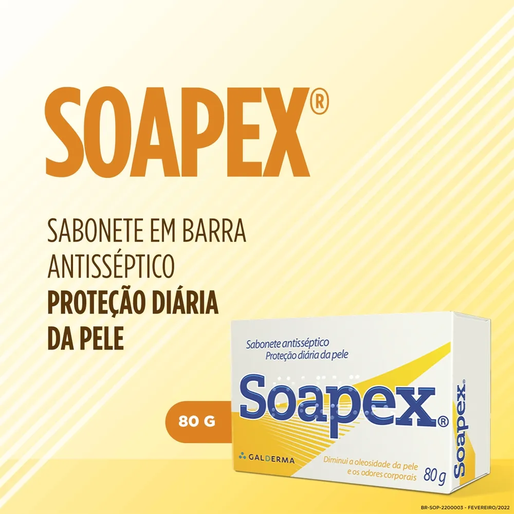 Sabonete em Barra Facial Soapex Antisséptico 80g — foto 2