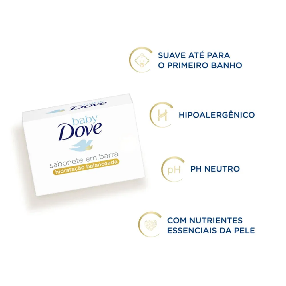 Sabonete em Barra Infantil Baby Dove Hidratação Balanceada 75g — foto 5