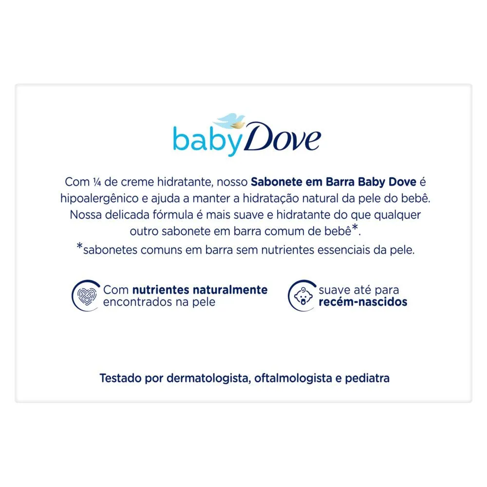 Sabonete em Barra Infantil Baby Dove Hidratação Enriquecida 75g — foto 3