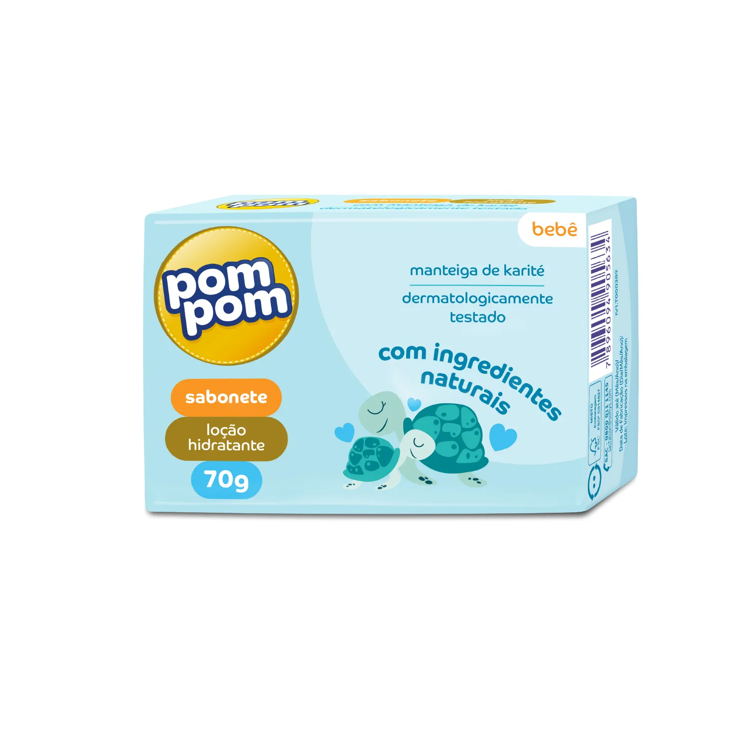 Sabonete em Barra Infantil Pom Pom Hidratante 70g — foto 2