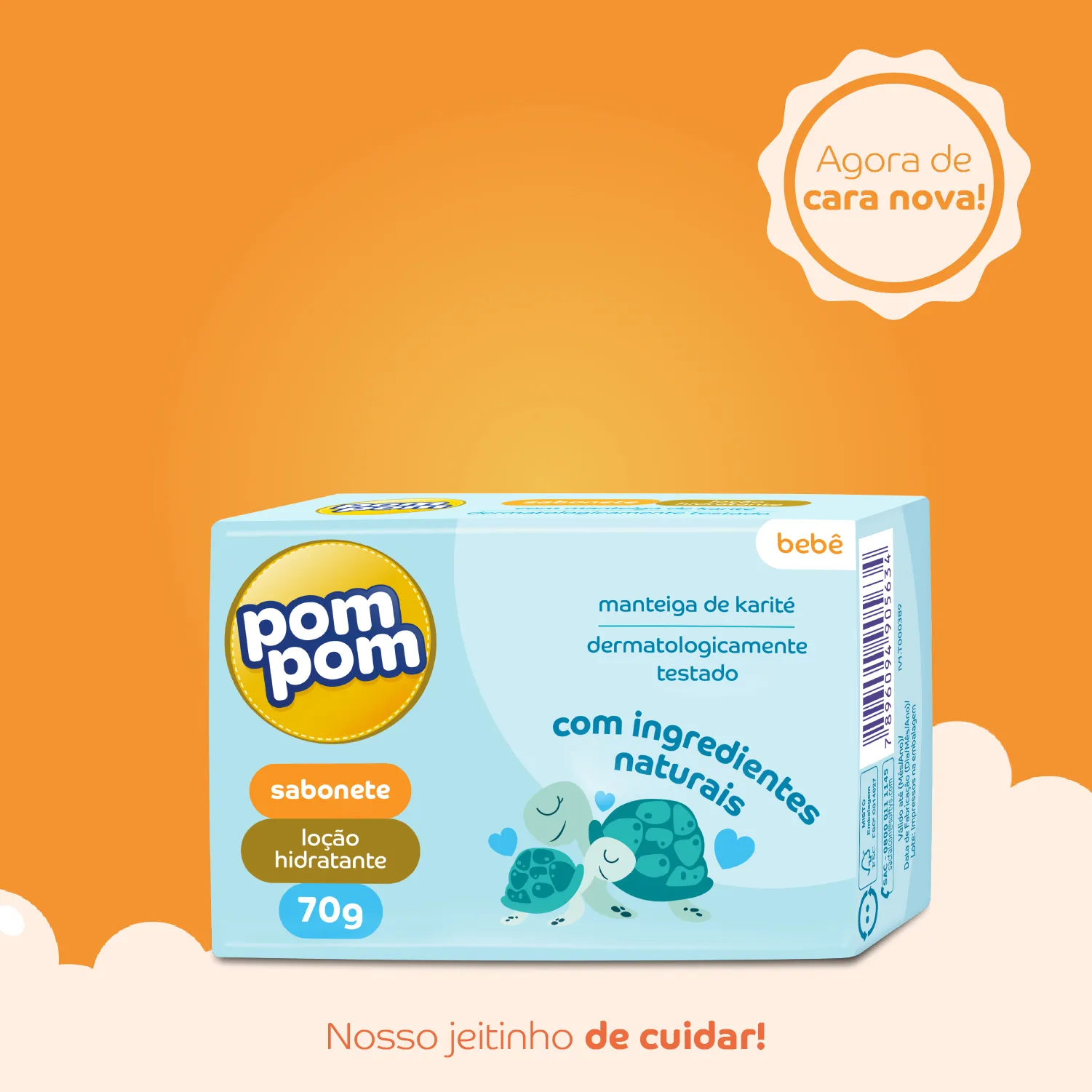 Sabonete em Barra Infantil Pom Pom Hidratante 70g — foto 3