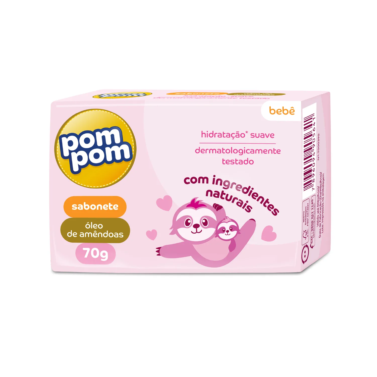 Sabonete em Barra Infantil Pom Pom Óleo de Amêndoas 70g — foto 2