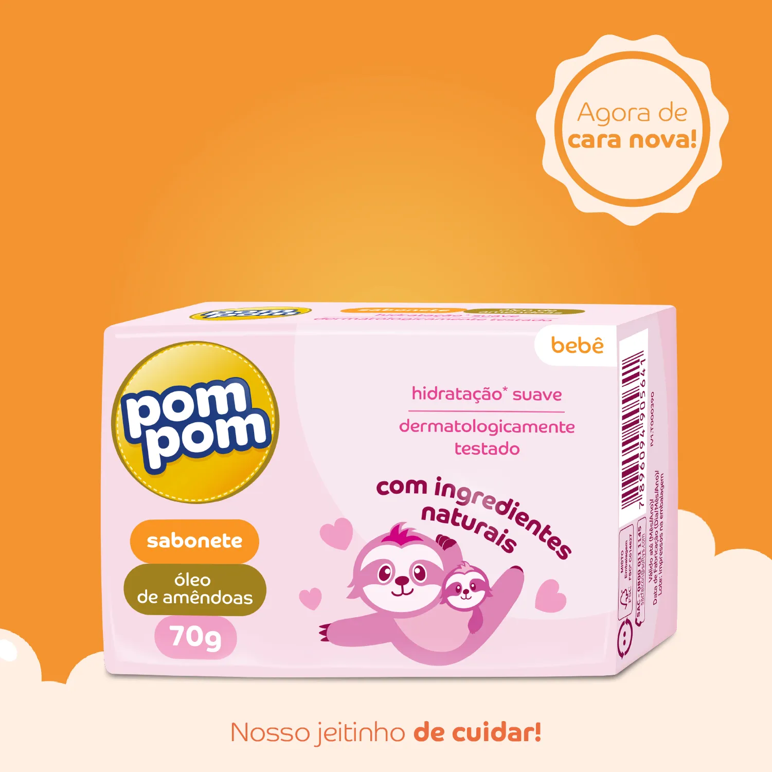 Sabonete em Barra Infantil Pom Pom Óleo de Amêndoas 70g — foto 3