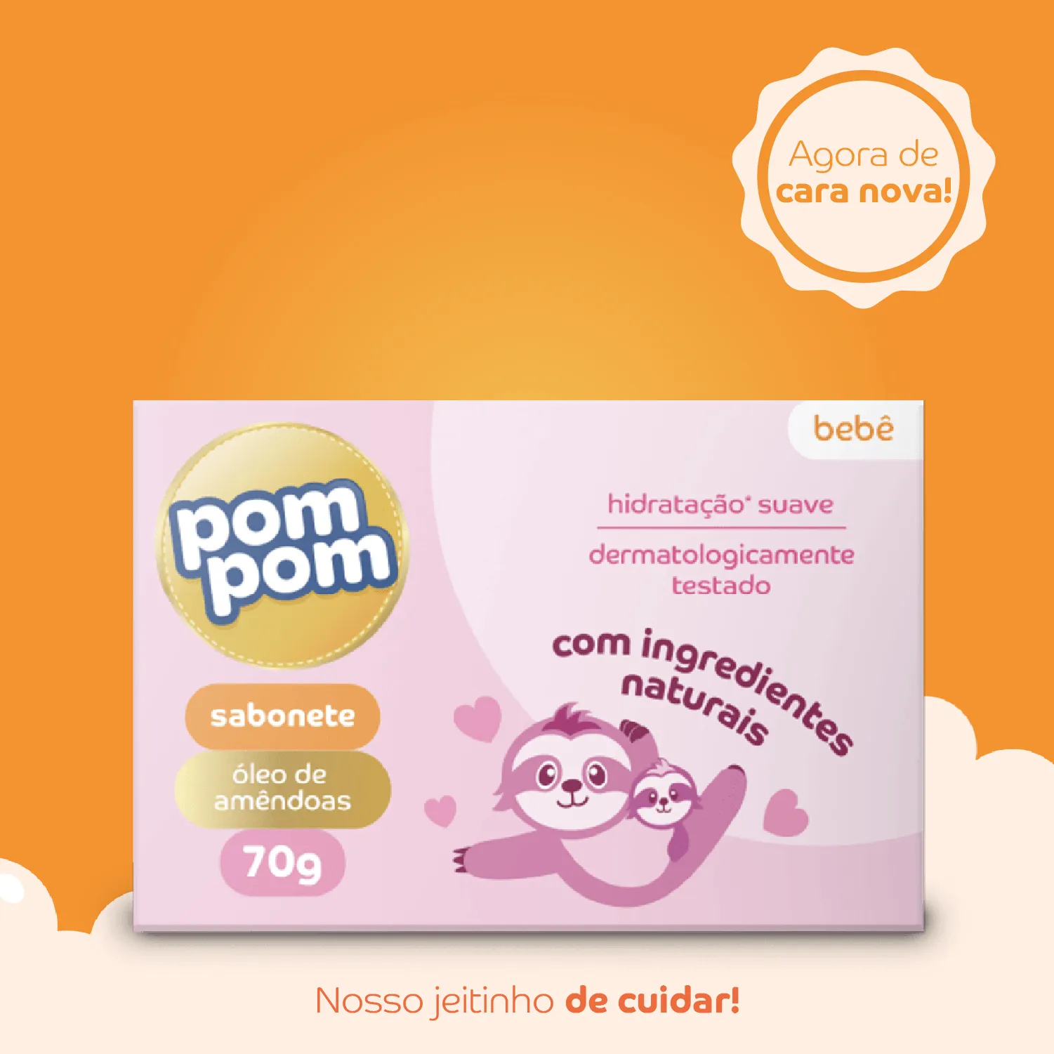 Sabonete em Barra Infantil Pom Pom Óleo de Amêndoas 70g — foto 4