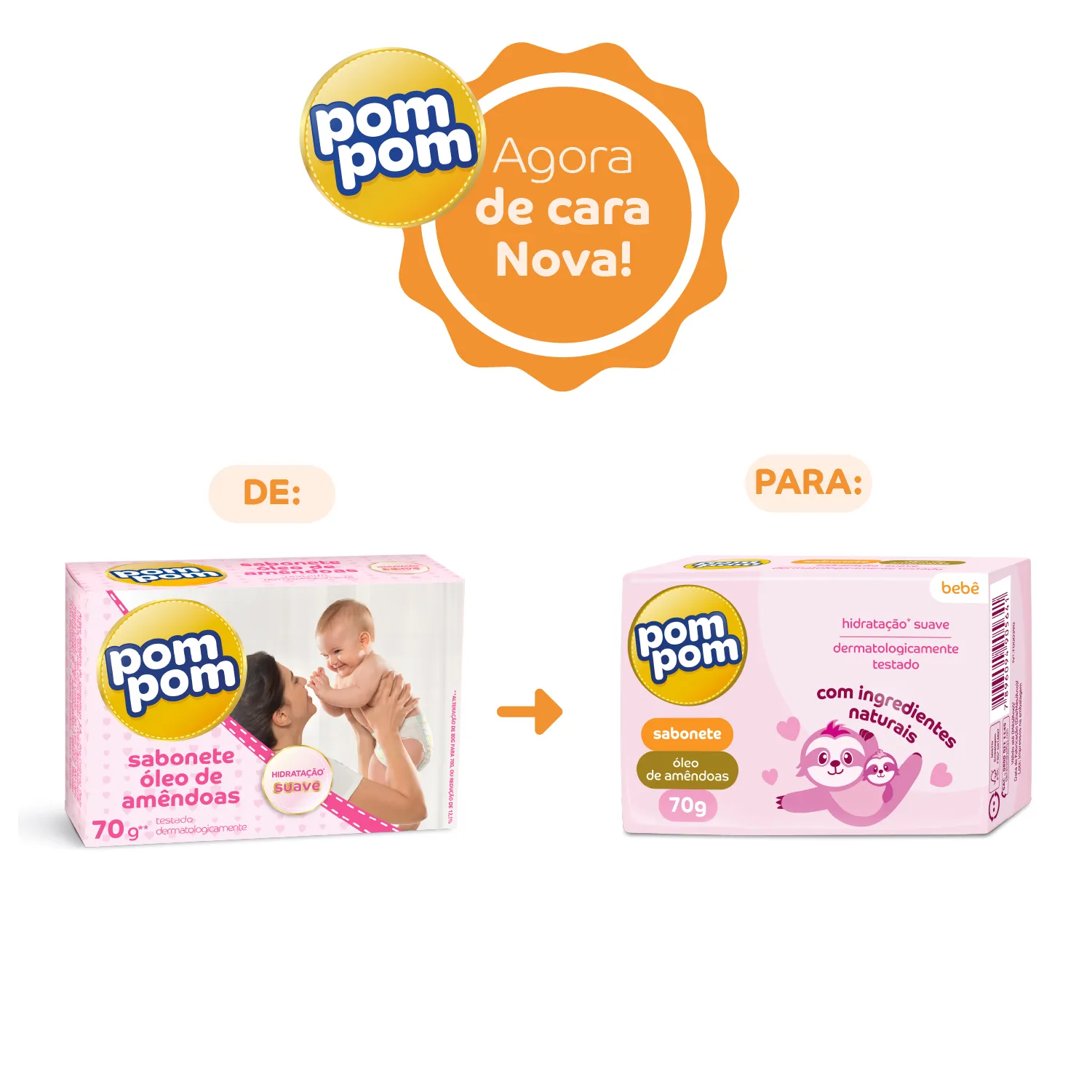 Sabonete em Barra Infantil Pom Pom Óleo de Amêndoas 70g — foto 6