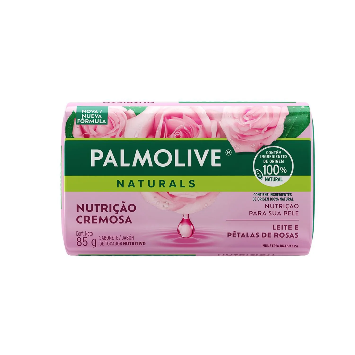 Sabonete em Barra Palmolive Naturals Nutrição Cremosa Leite e Pétalas de Rosa 85g