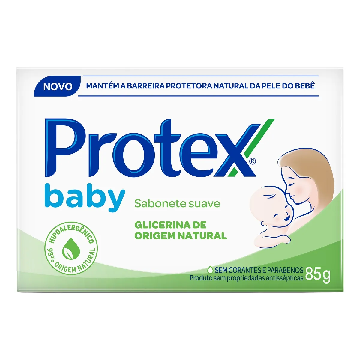 Sabonete Em Barra Para Bebê Protex Baby Glicerina Natural 85g
