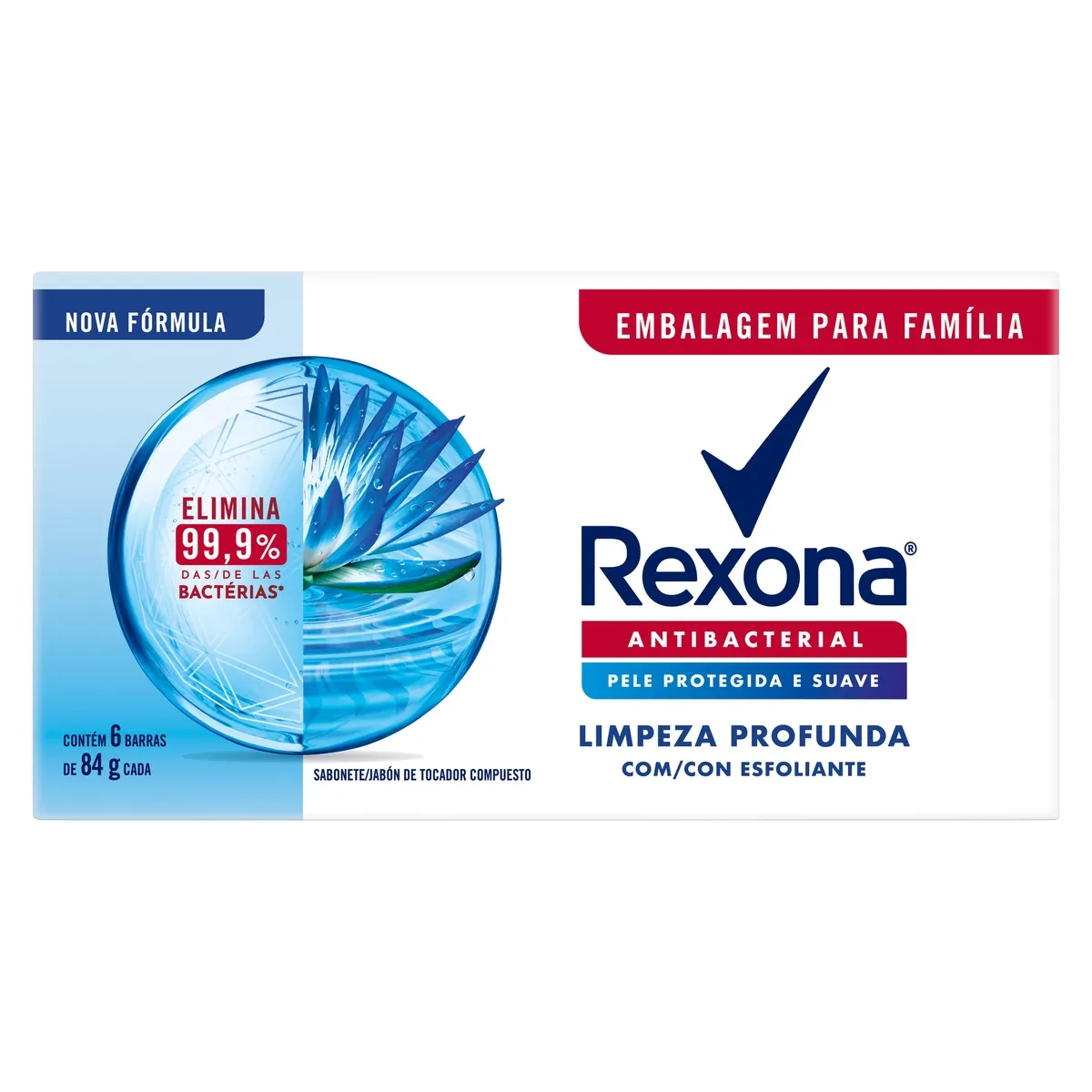 Sabonete em Barra Rexona Antibacterial Limpeza Profunda 84g 6 barras — foto 2