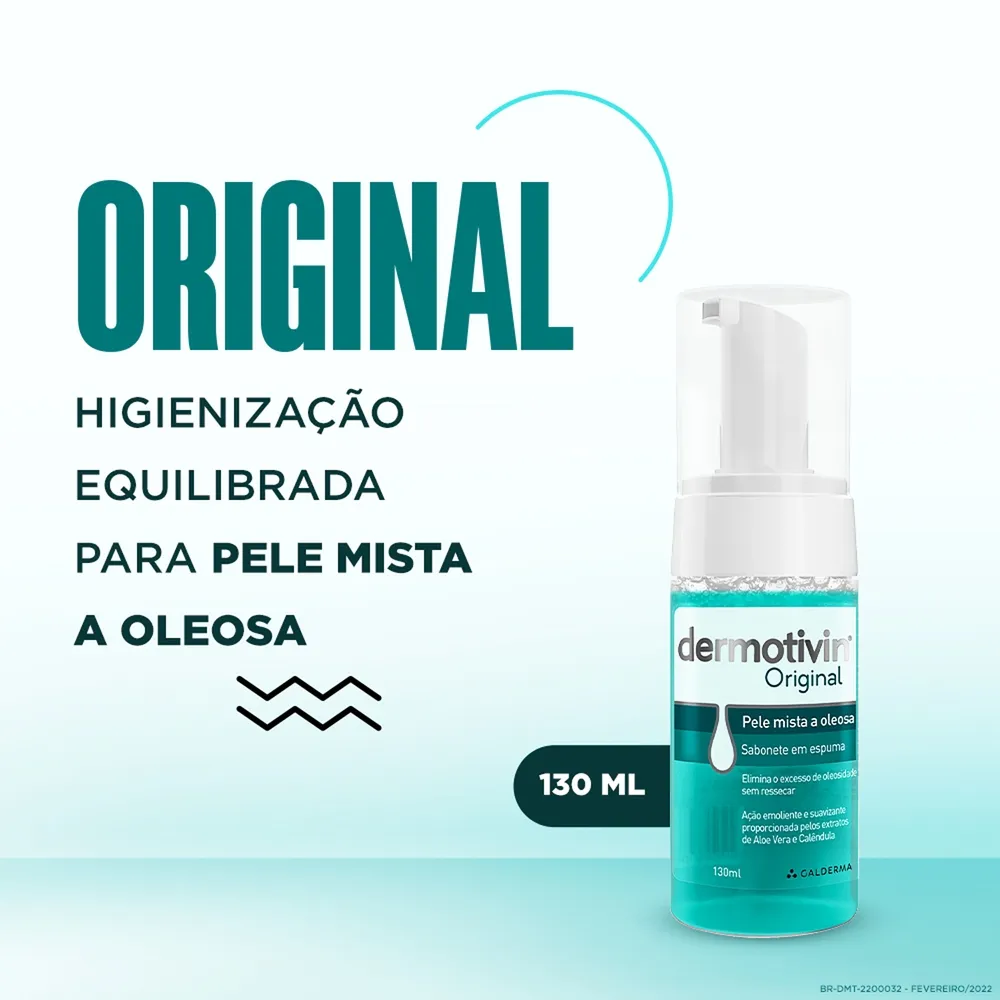 Sabonete em Espuma Facial Dermotivin Original 130ml — foto 2