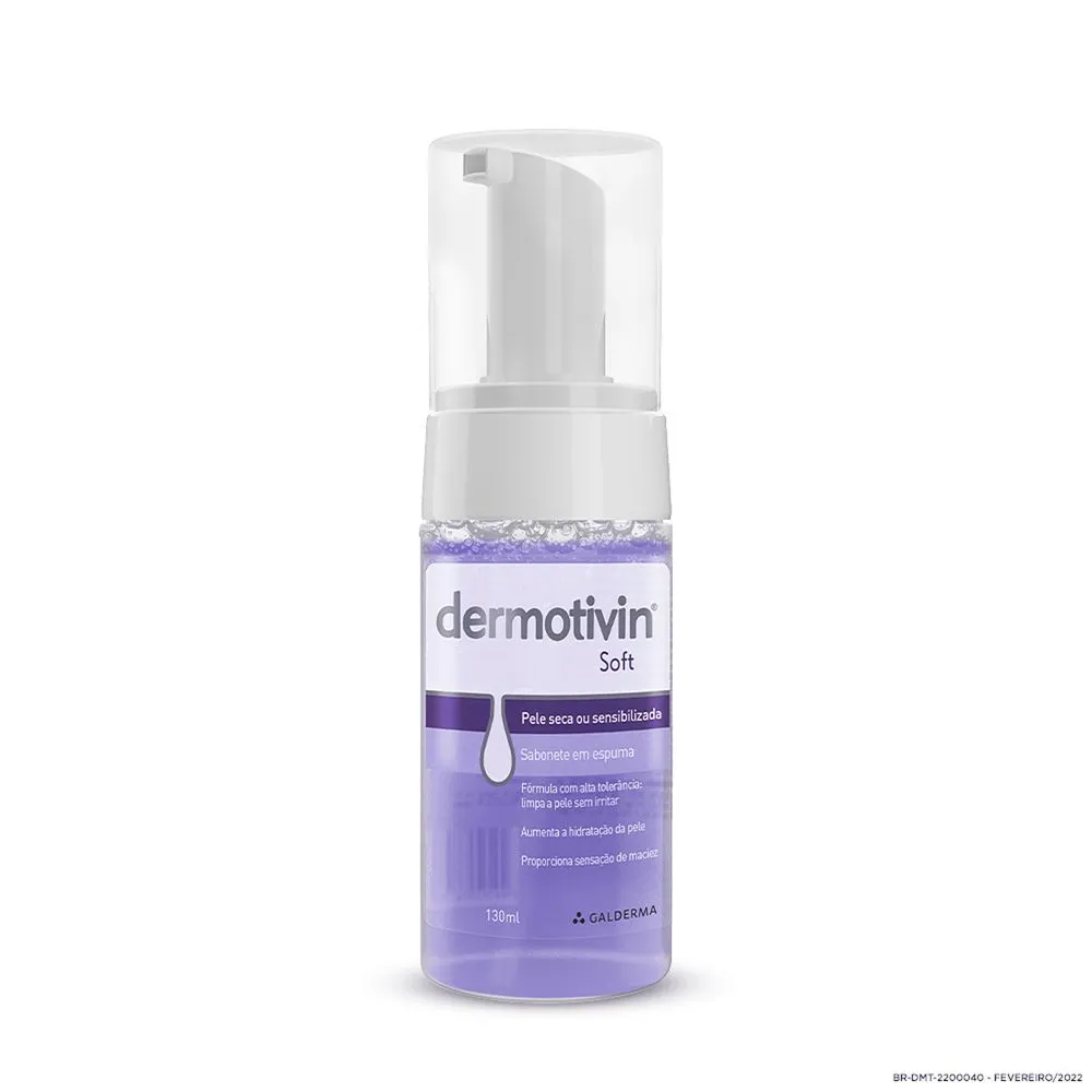 Sabonete em Espuma Facial Dermotivin Soft Peles Secas e Sensibilizadas 130ml