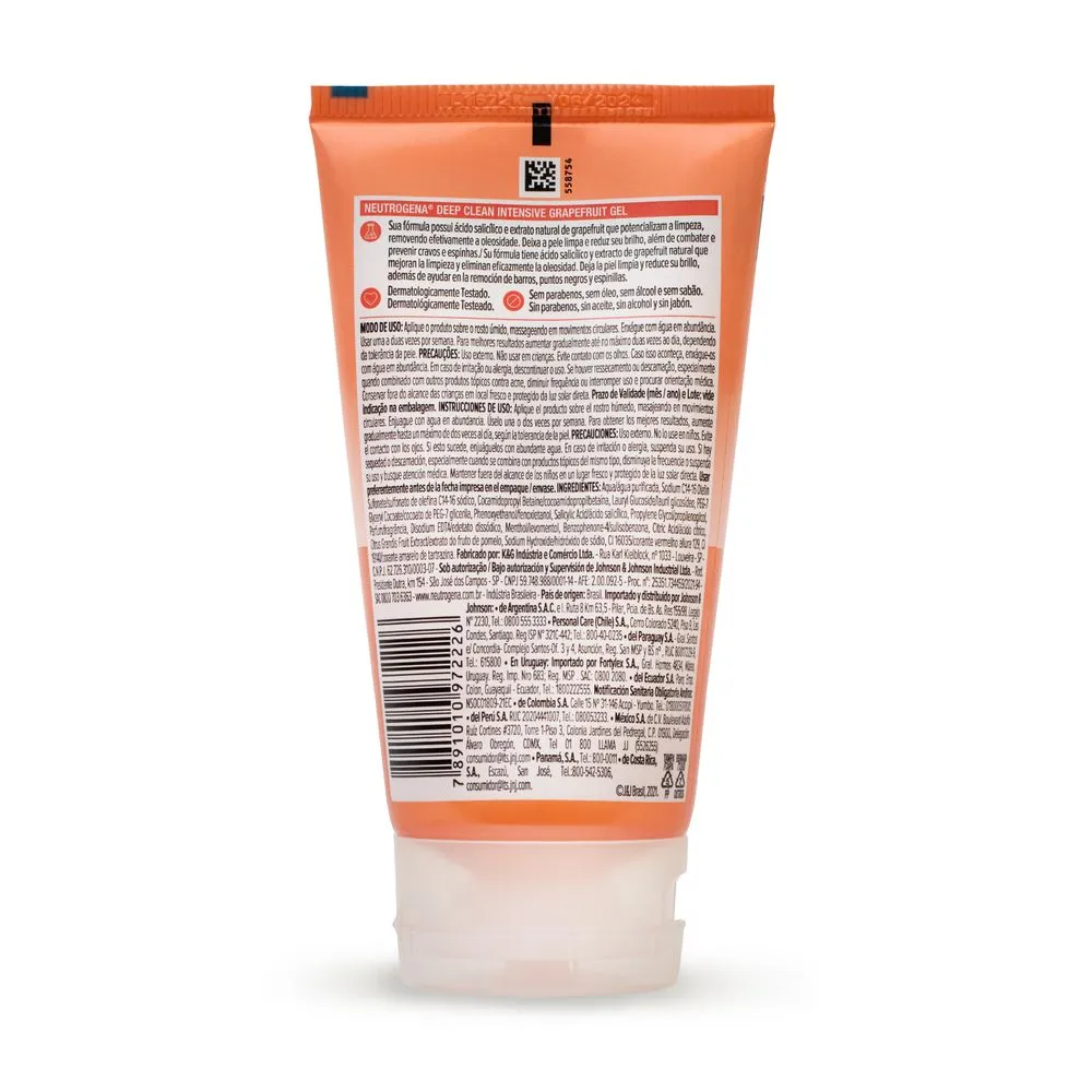 Sabonete em Gel Facial Neutrogena Deep Clean Grapefruit 150g — foto 4