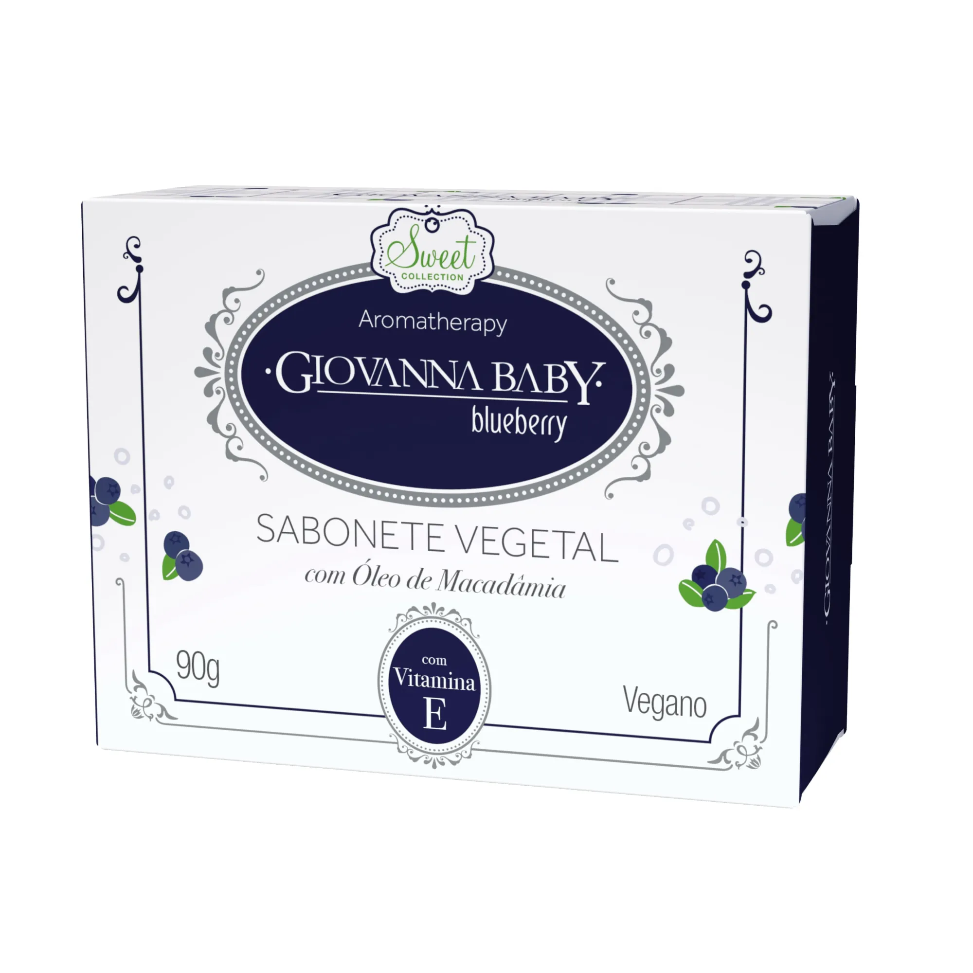 Sabonete Giovanna Baby Vegetal Retangular 90g Blueberry